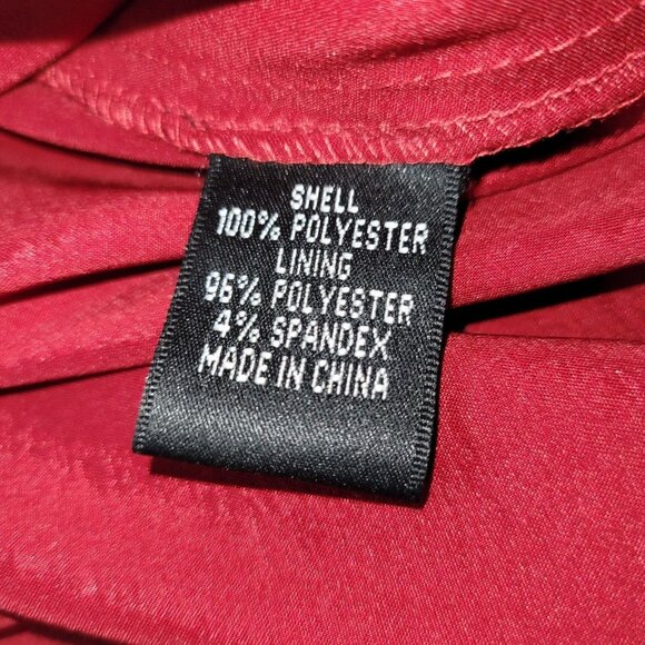 Adrianna‎ Papell Dress Women10P Black Red Sheer Overlay Gothic Romantic Party - Picture 9 of 13